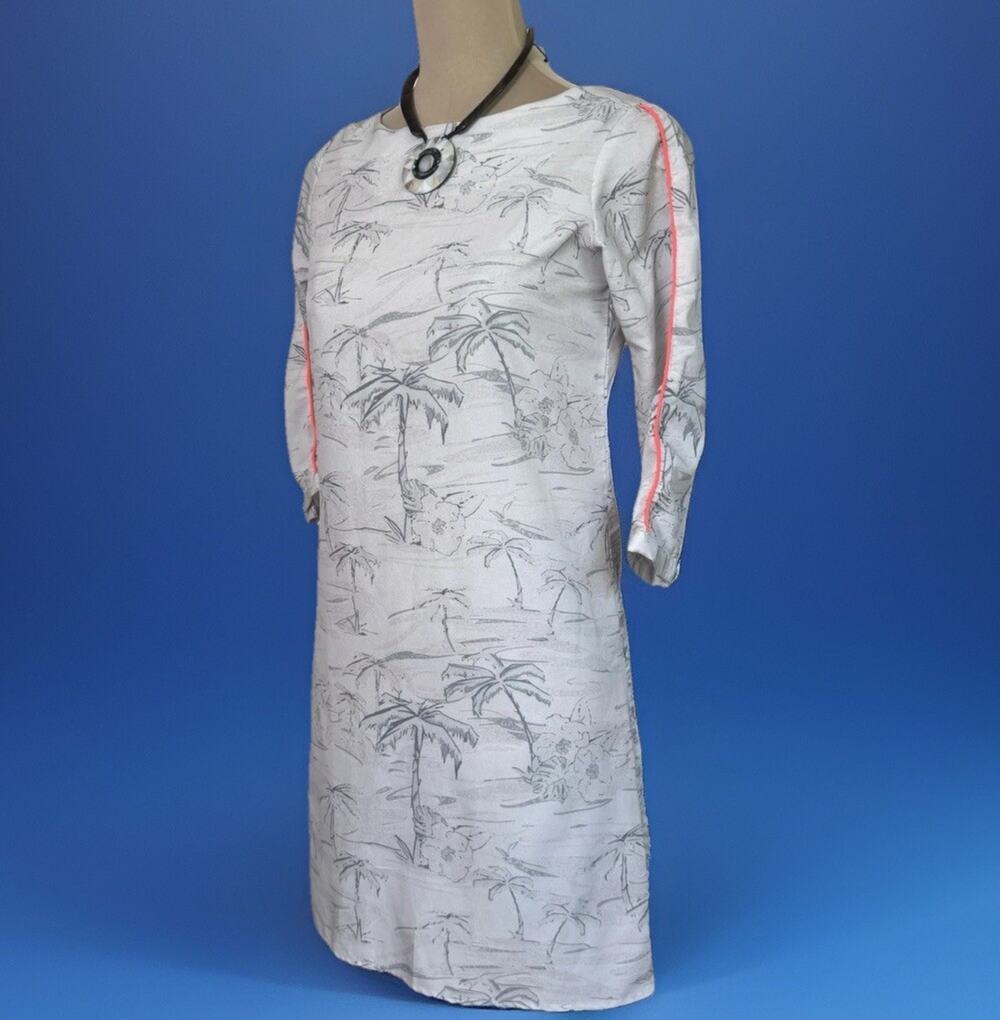 Twik Tropical Print Shift Dress | Y2k Resort Mini | Coastal Cool | Minimalist